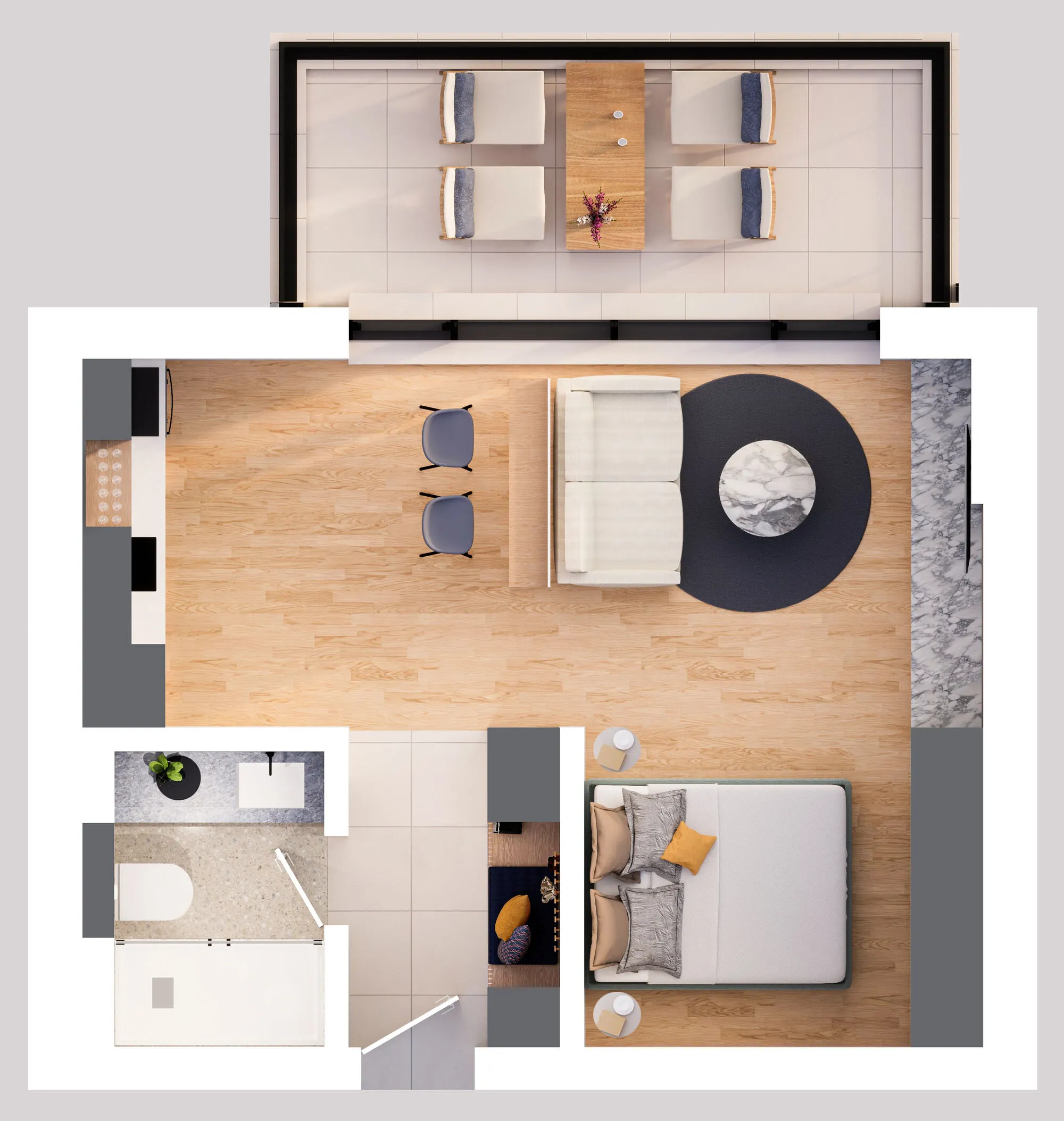 Apartament Tip 1 - Solid Residence Skyline