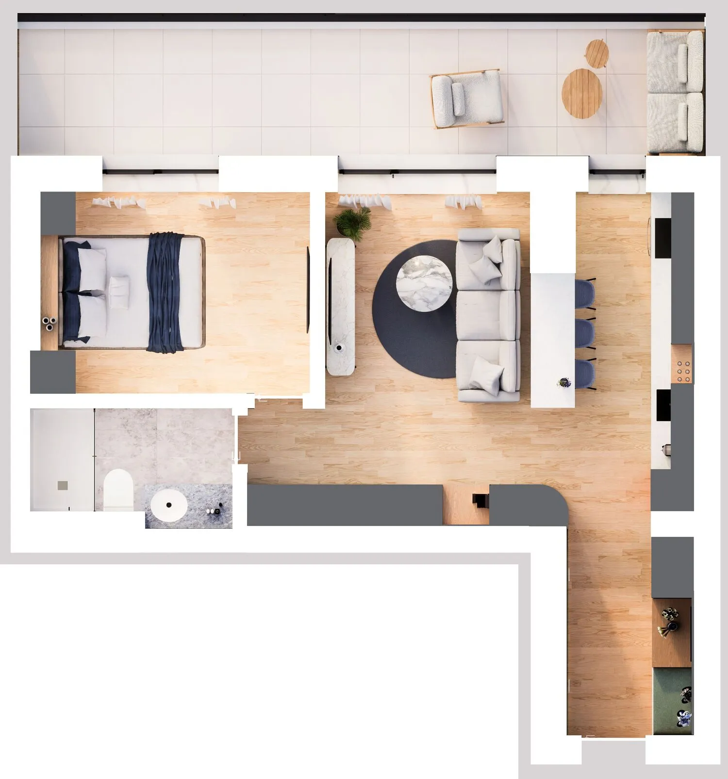 Apartament Tip 2.1 - Solid Residence Skyline