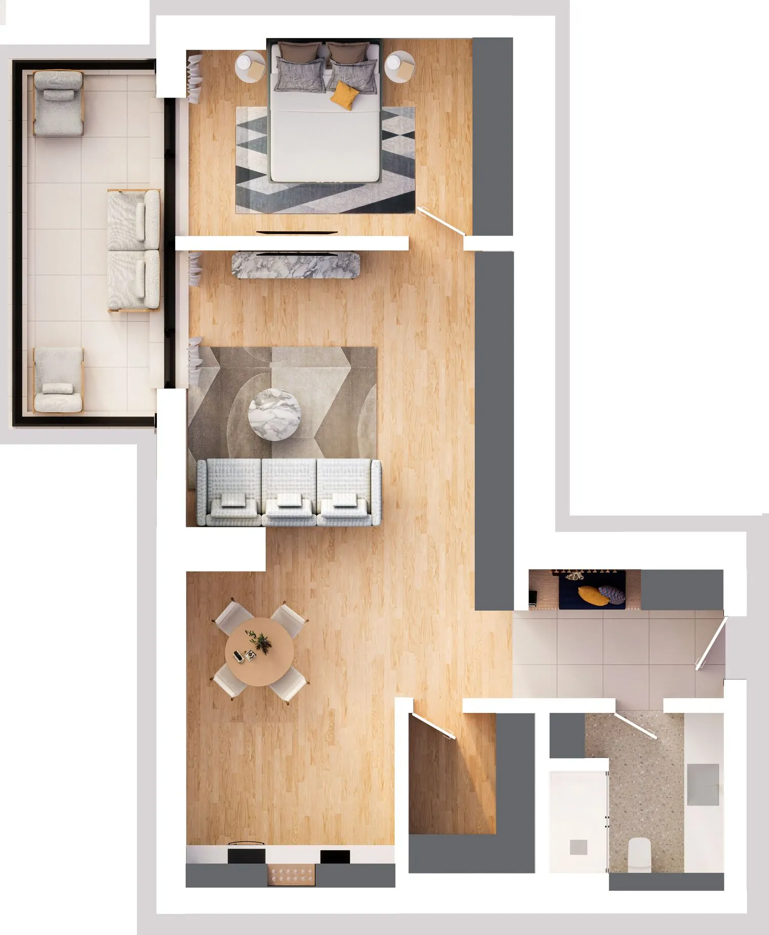Apartament Tip 2.2 - Solid Residence Skyline
