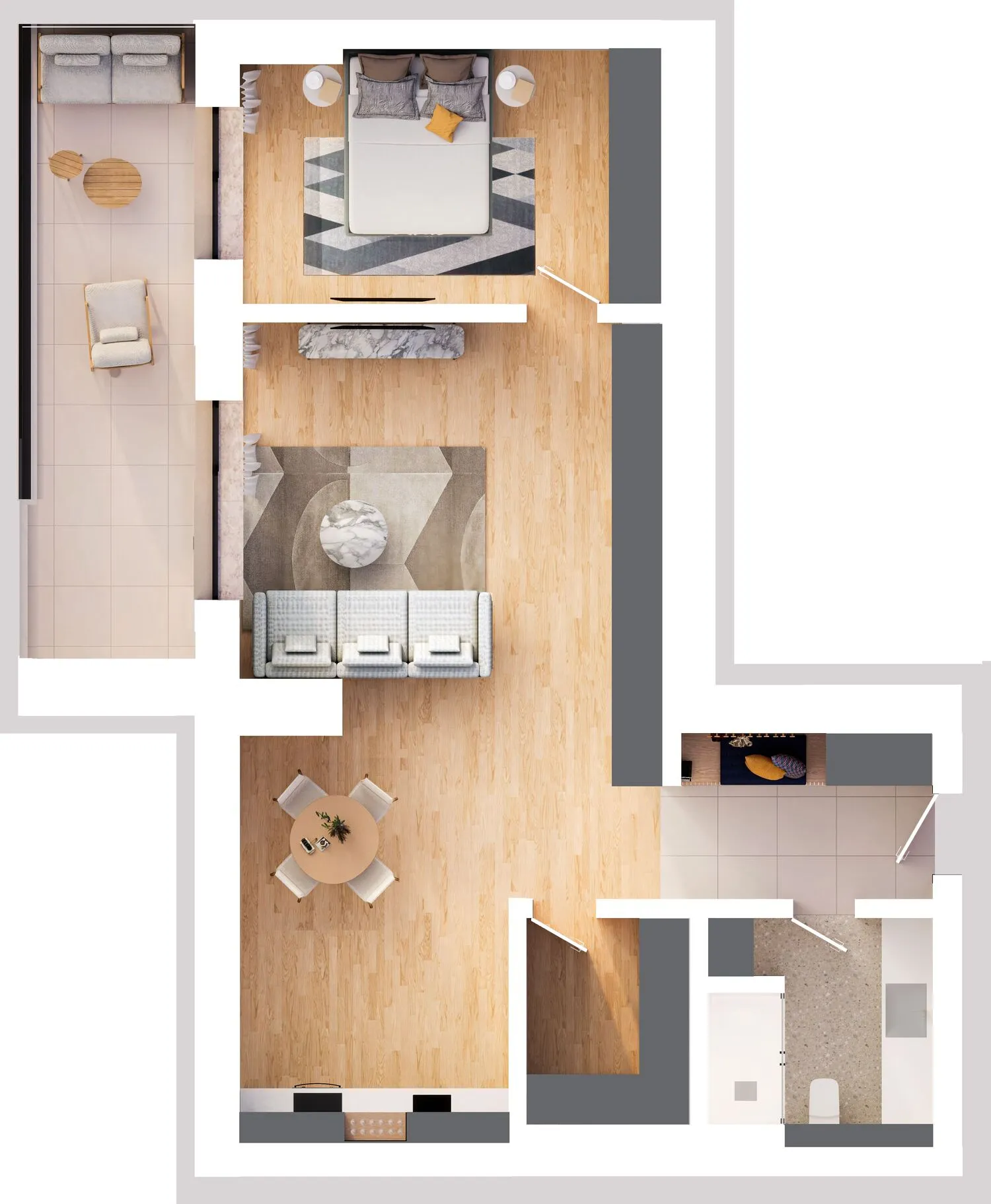 Apartament Tip 2.3 - Solid Residence Skyline