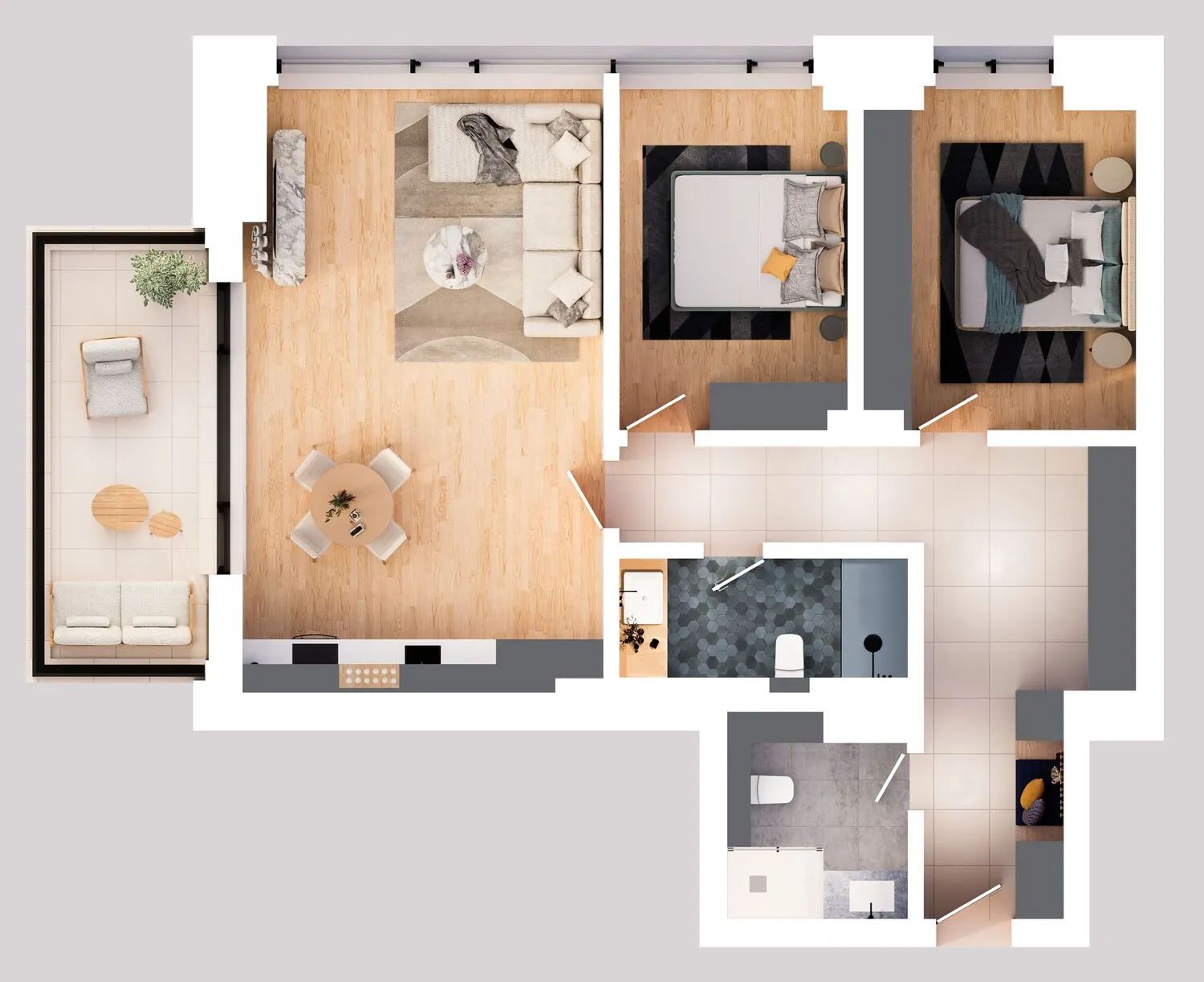 Apartament Tip 3 - Solid Residence Skyline