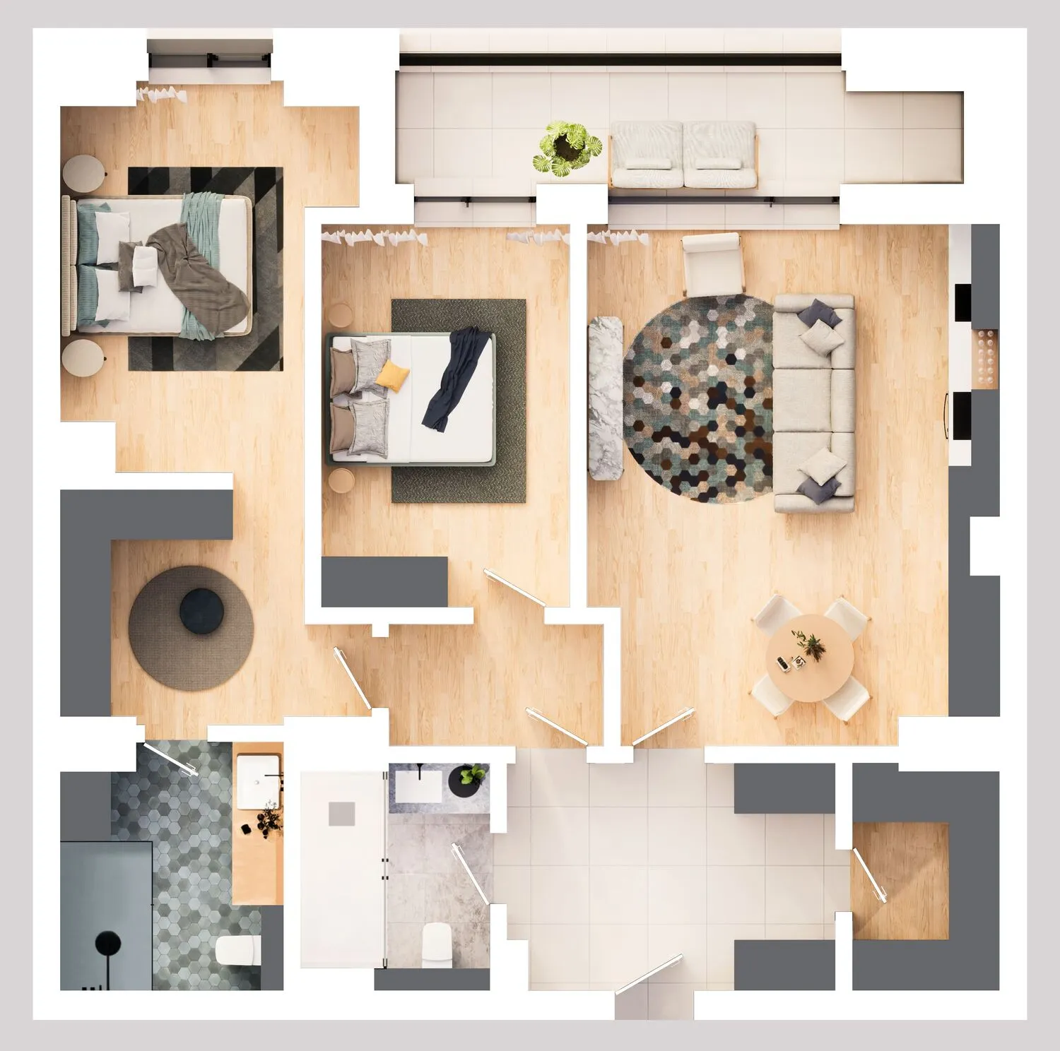 Apartament Tip 3.1 - Solid Residence Skyline