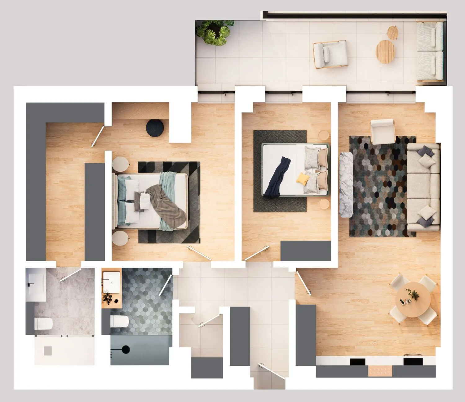Apartament Tip 3.3 - Solid Residence Skyline