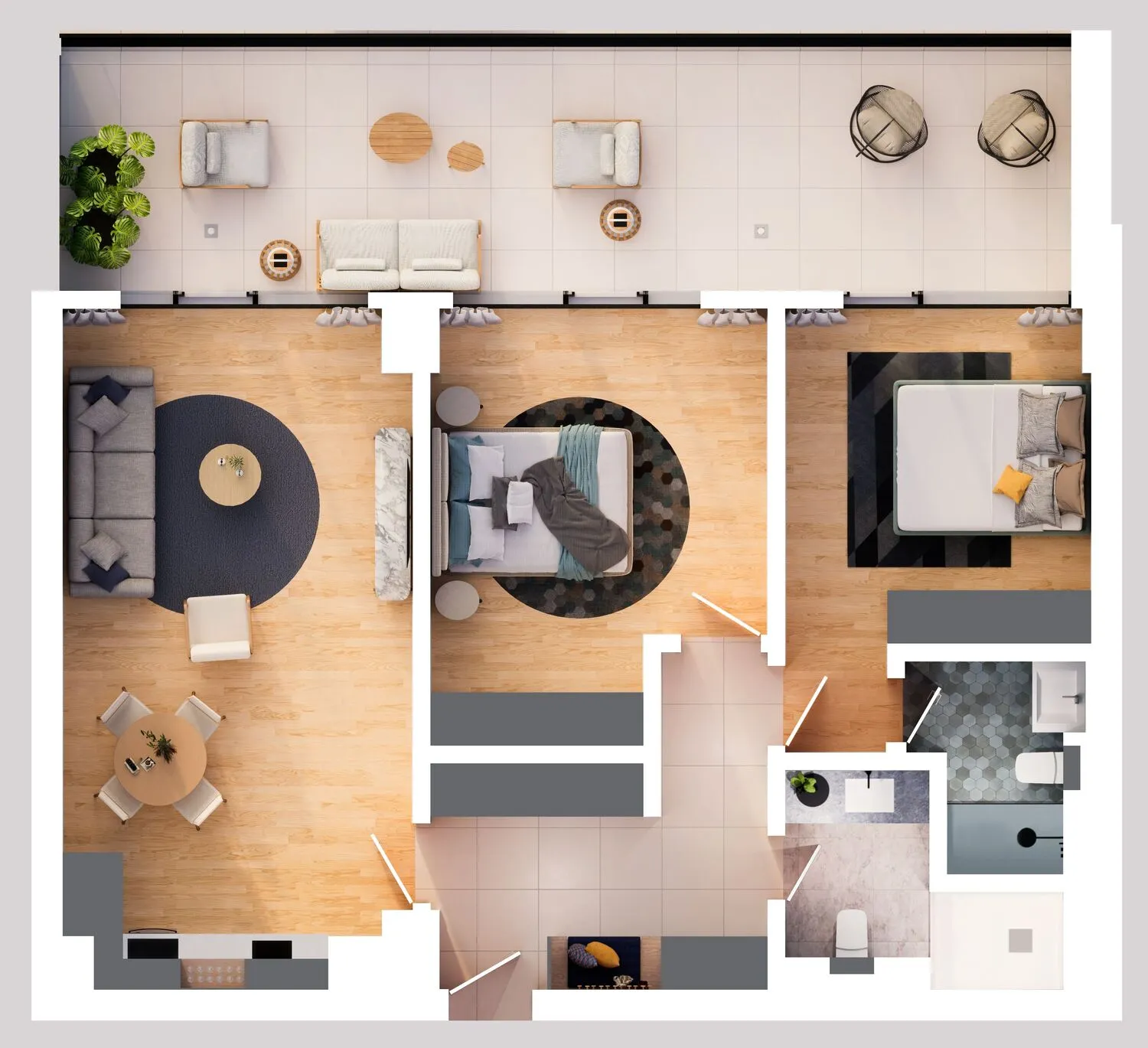 Apartament Tip 3.6 - Solid Residence Skyline
